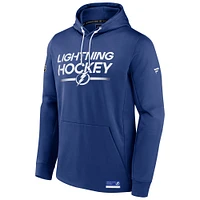 Men's Fanatics Blue Tampa Bay Lightning Authentic Pro Fleece Pullover Hoodie