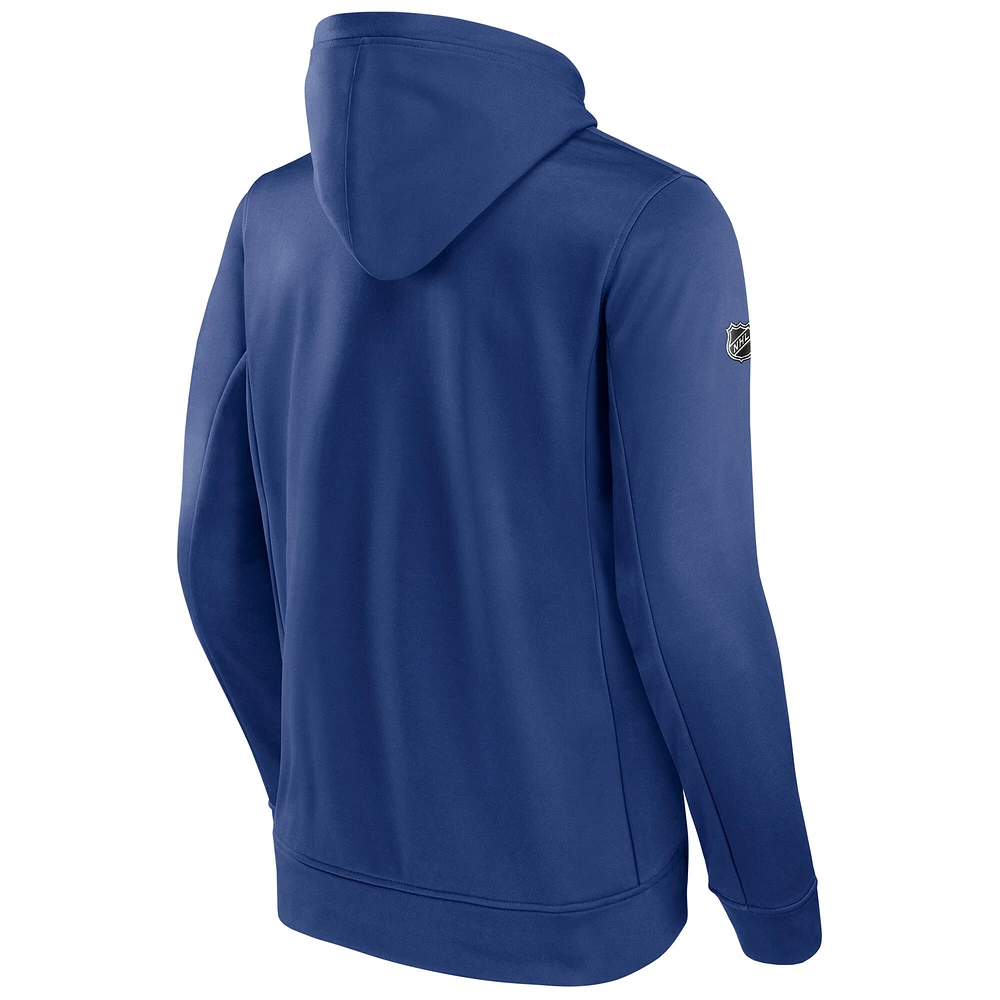 Men's Fanatics Blue Tampa Bay Lightning Authentic Pro Fleece Pullover Hoodie