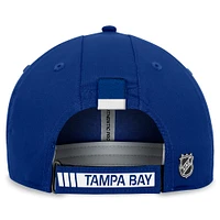 Casquette réglable bleu Tampa Bay Lightning Authentic Pro Rink Fanatics pour hommes