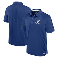 Polo authentique Pro Rink bleu fanatiques pour homme du Lightning de Tampa Bay