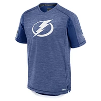 T-shirt authentique Pro Rink Tech bleu Tampa Bay Lightning Fanatics pour homme