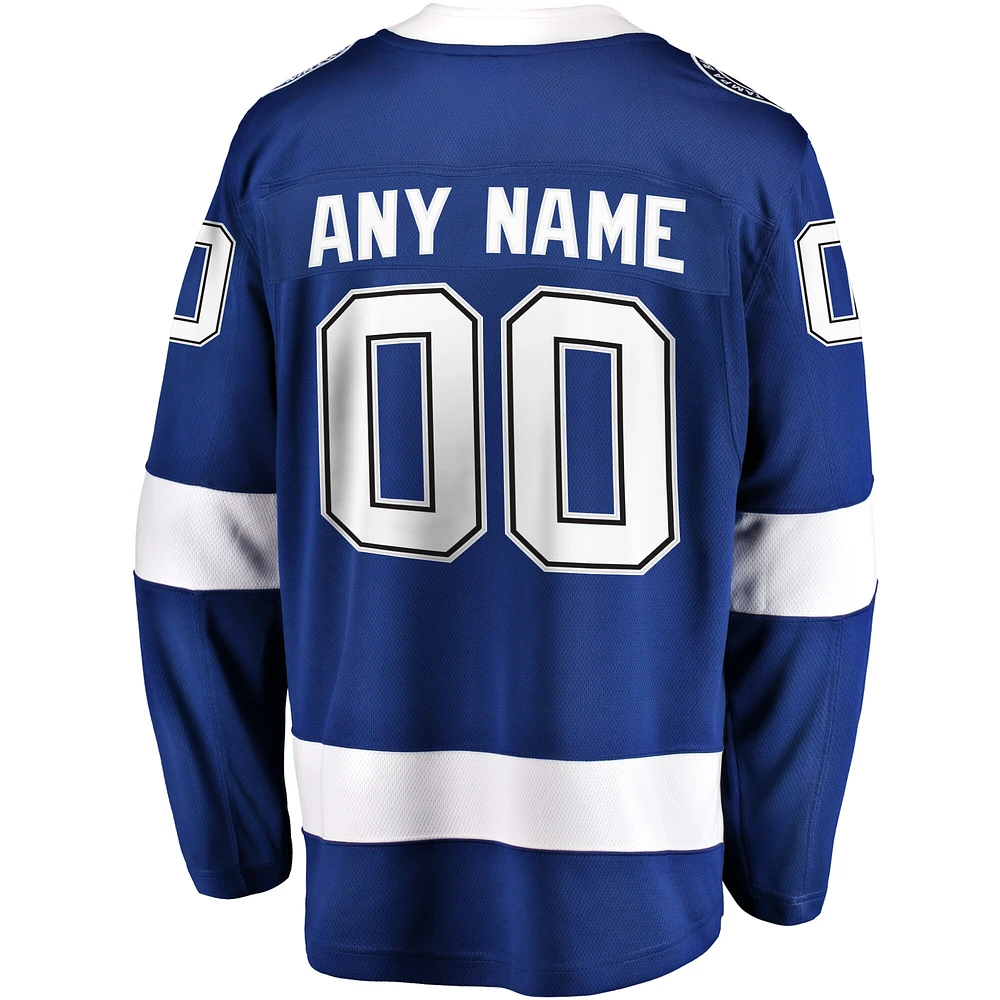 Men's Fanatics Blue Tampa Bay Lightning Breakaway - Custom Jersey