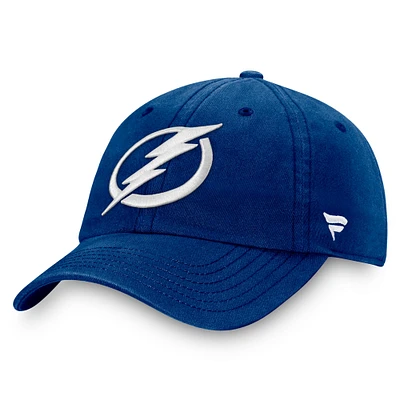 Casquette ajustable avec logo principal Tampa Bay Lightning Core Fanatics pour hommes, bleu