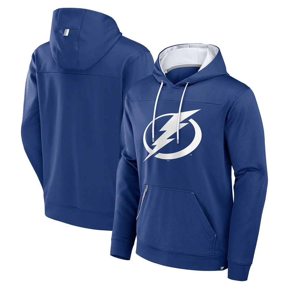 Sweat à capuche bleu Tampa Bay Lightning Defender Fanatics pour homme