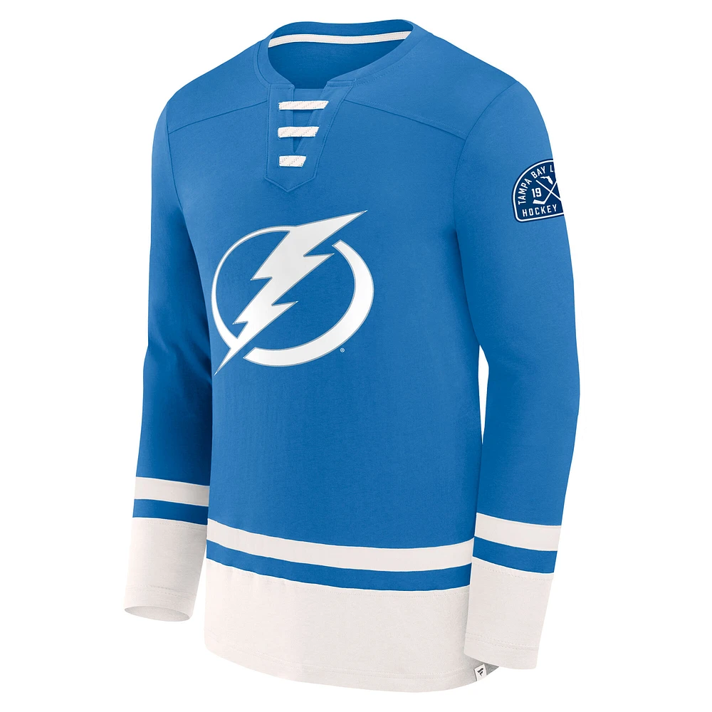 Men's Fanatics Blue Tampa Bay Lightning High Point Long Sleeve T-Shirt