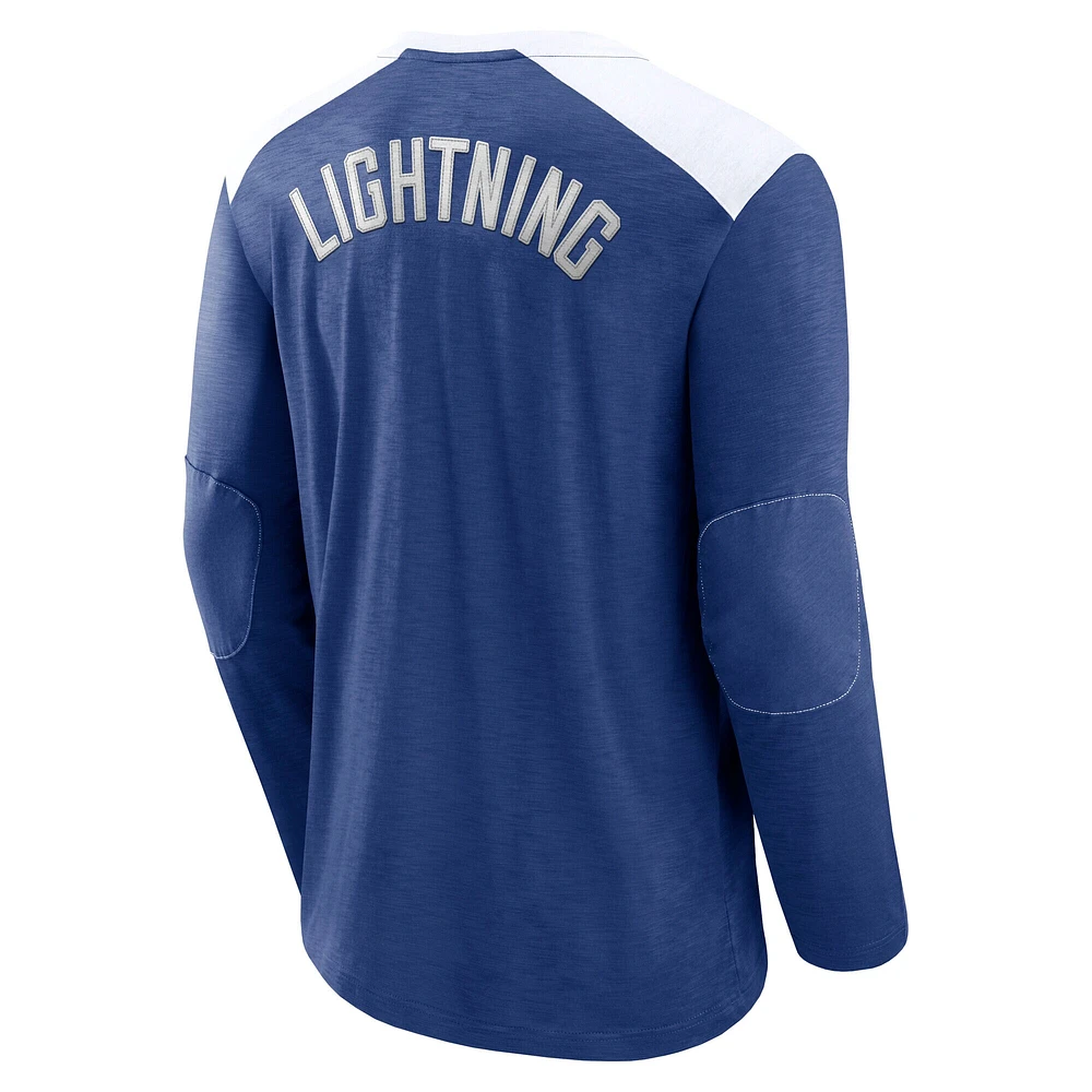 Men's Fanatics Blue Tampa Bay Lightning Iconic Exclusive Long Sleeve T-Shirt