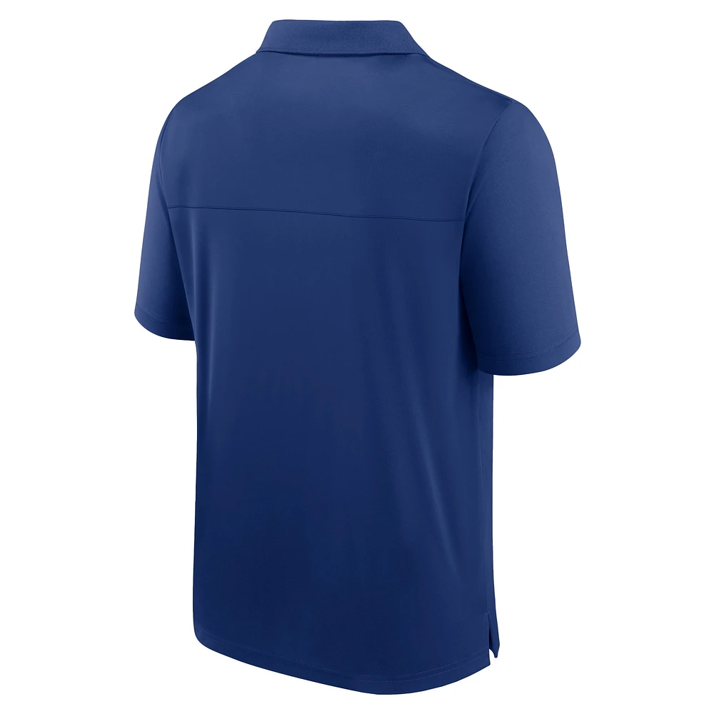 Polo bleu Fanatics Tampa Bay Lightning pour hommes, bloc latéral gauche