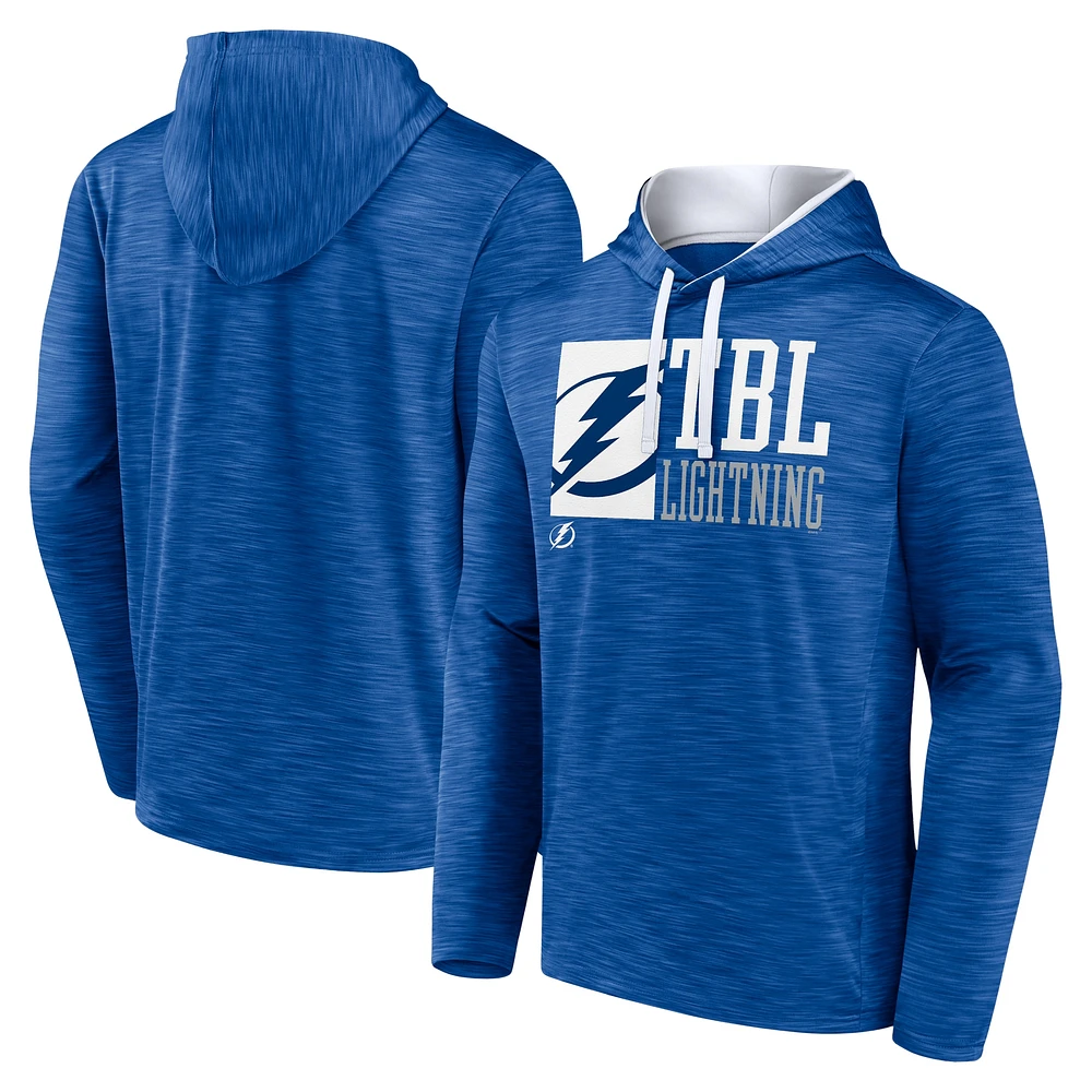 Men's Fanatics Blue Tampa Bay Lightning Never Quit Pullover Hoodie