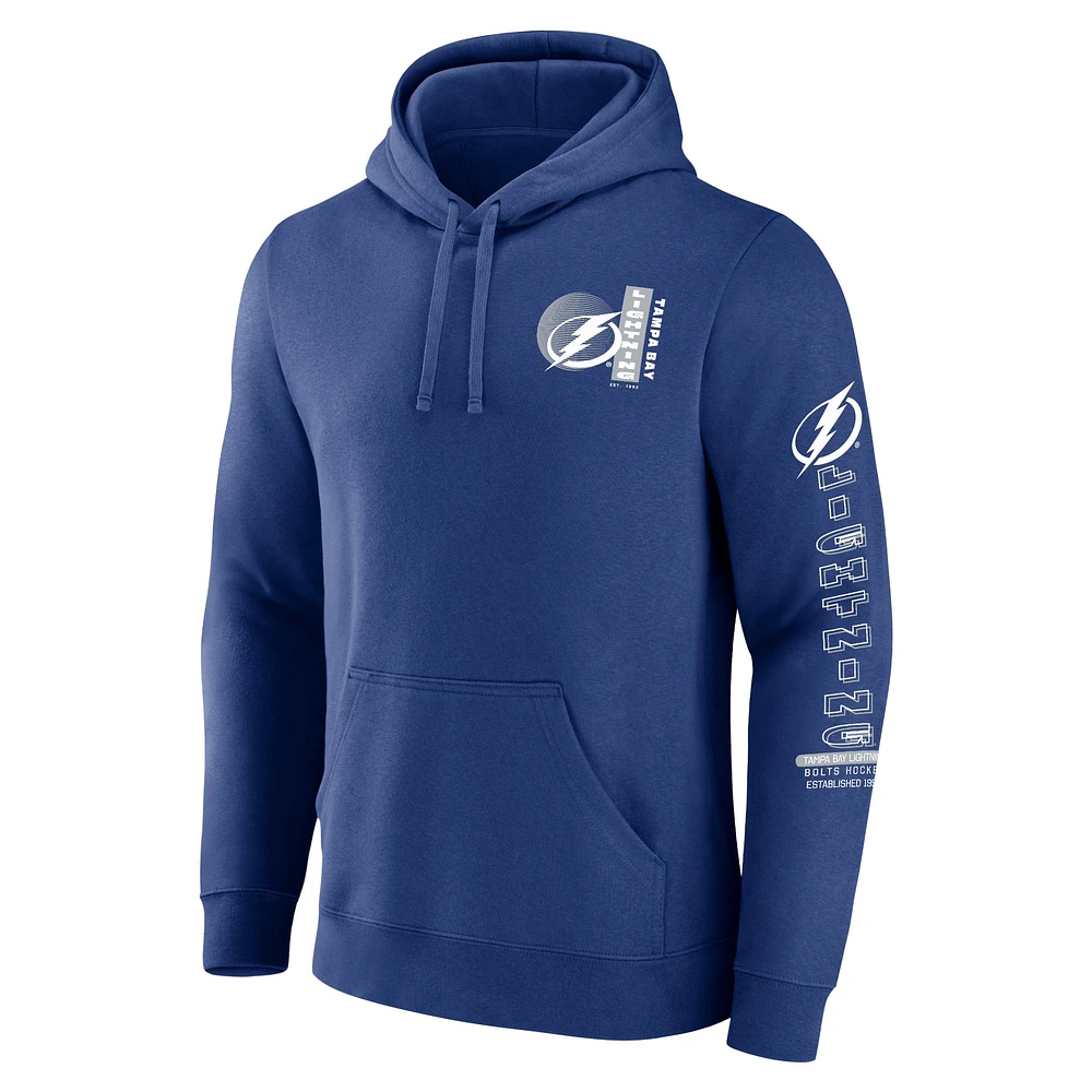 Men's Fanatics Blue Tampa Bay Lightning Revolution Pullover Hoodie