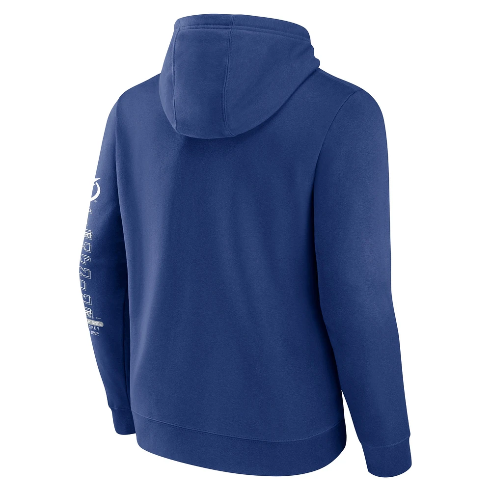 Men's Fanatics Blue Tampa Bay Lightning Revolution Pullover Hoodie