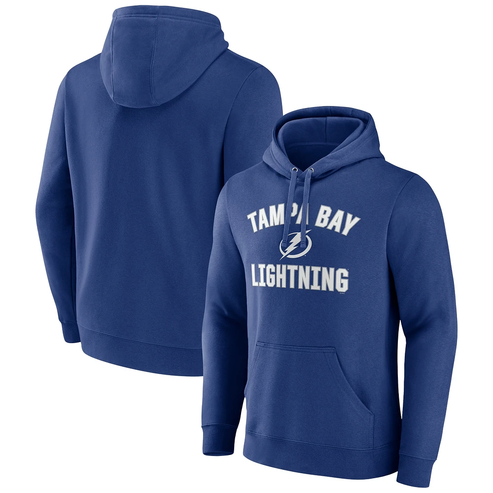 Sweat à capuche bleu Tampa Bay Lightning Victory Arch Fanatics pour hommes