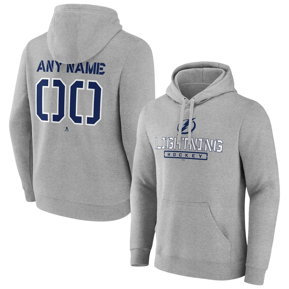 Lids Tampa Bay Lightning Fanatics Branded Any Name & Number Personalized  Evanston Stencil Pullover Hoodie - Gray