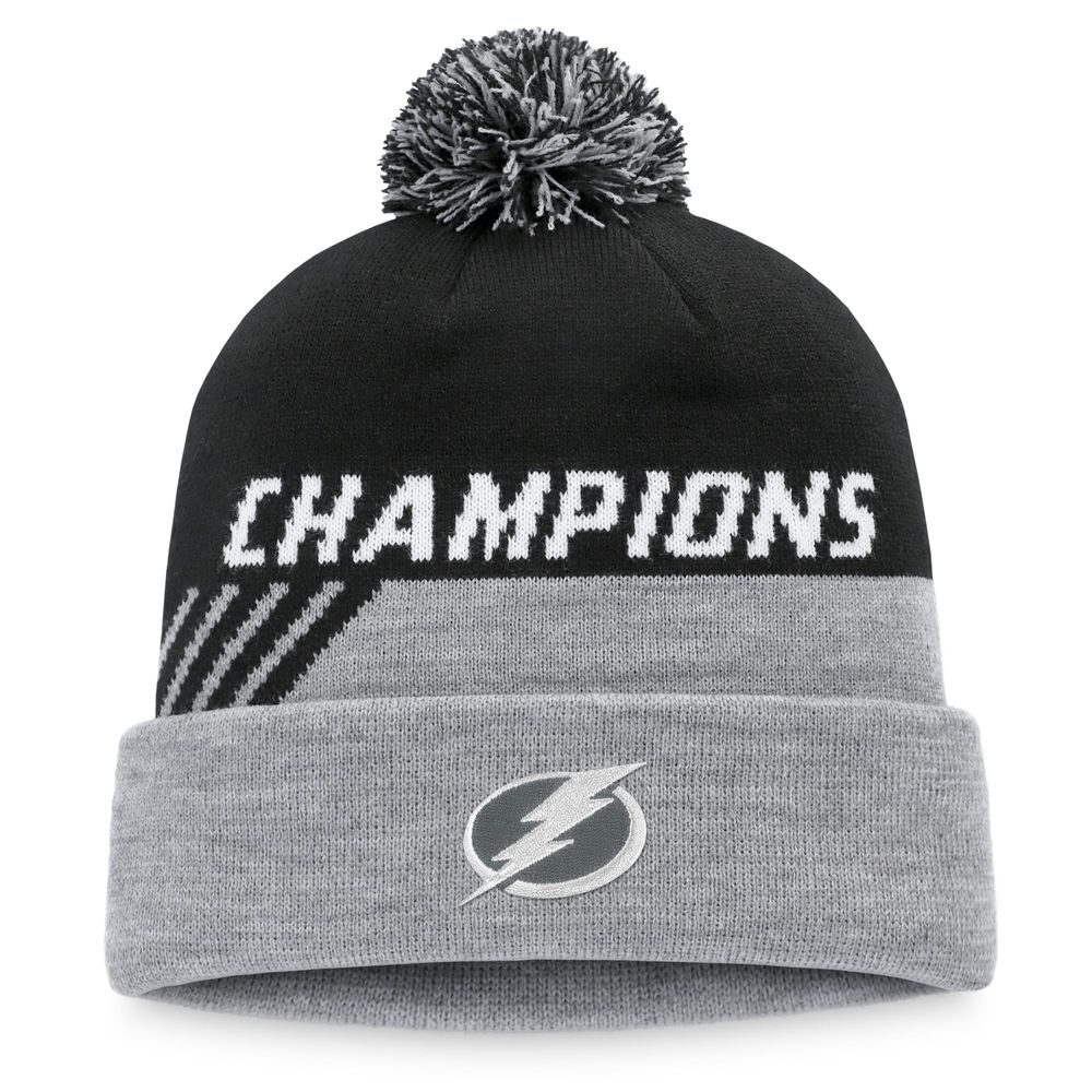 Tampa Bay Lightning Fanatics Branded Cuffed Knit Hat - Gray