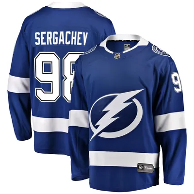 Mikhail Sergachev Tampa Bay Lightning Autographed 8 x 10 Black Jersey  Skating with Puck Photograph