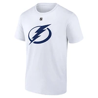Men's Fanatics Brayden Point White Tampa Bay Lightning Authentic Stack Name & Number T-Shirt
