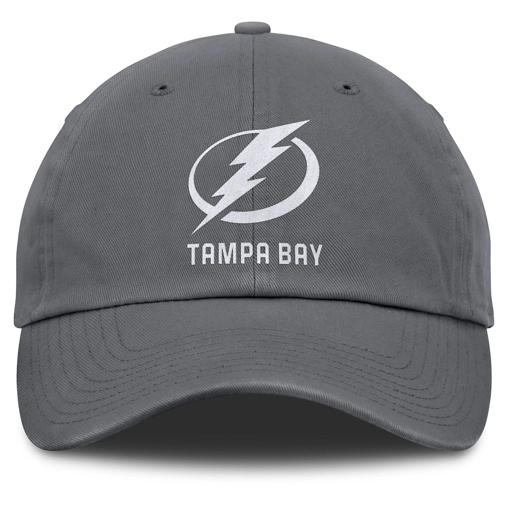 Men's Fanatics Charcoal Tampa Bay Lightning Washed Adjustable Hat