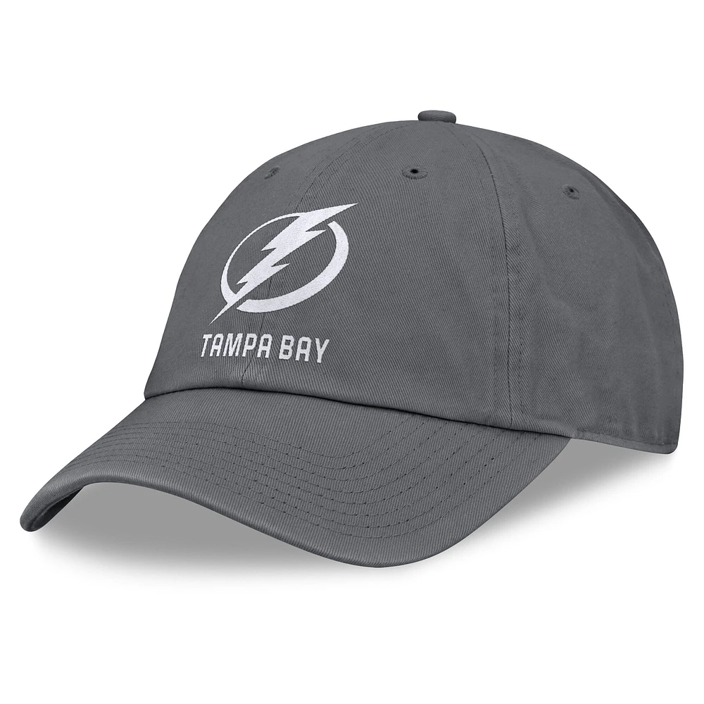 Casquette ajustable délavée pour homme Fanatics Tampa Bay Lightning anthracite