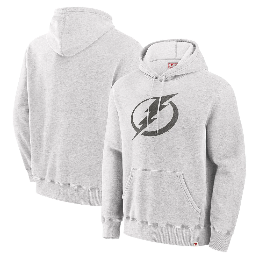 Sweat à capuche enfiler pour hommes Fanatics Cream Tampa Bay Lightning fabriqué au Canada