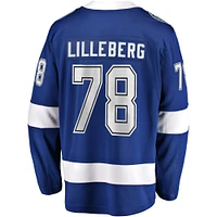 Fanatics pour hommes Emil Lilleberg bleu Tampa Bay Lightning Home Premier Breakaway Player - Maillot