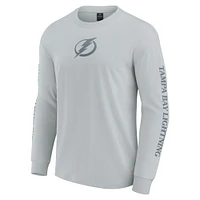 Men's Fanatics Gray Tampa Bay Lightning Elements Strive Long Sleeve T-Shirt