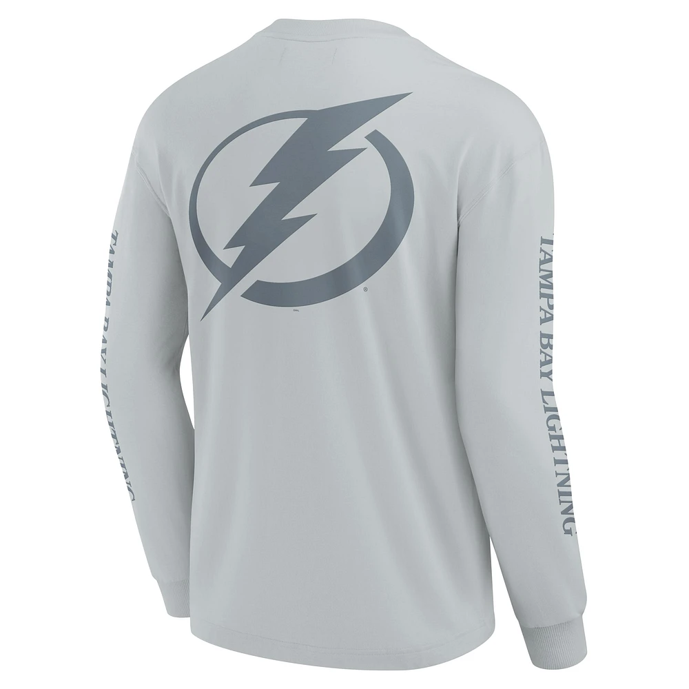 Men's Fanatics Gray Tampa Bay Lightning Elements Strive Long Sleeve T-Shirt