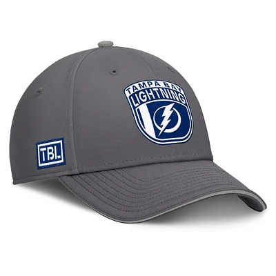 Casquette Fanatics grise Tampa Bay Lightning Home Ice Flex pour homme