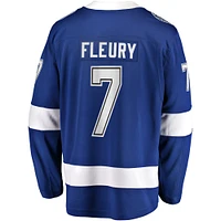 Fanatics pour hommes Haydn Fleury bleu Tampa Bay Lightning Home Premier Breakaway Player - Maillot