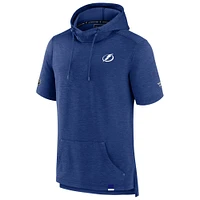 Men's Fanatics  Heather Blue Tampa Bay Lightning Authentic Pro Pullover Hoodie