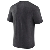 T-shirt tri-blend à barre transversale pour homme Fanatics Heather Charcoal Tampa Bay Lightning des séries éliminatoires de la Coupe Stanley 2025