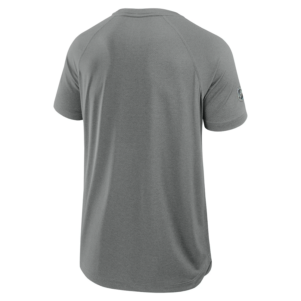 Men's Fanatics Heather Gray Tampa Bay Lightning 2025 Stanley Cup Playoffs Authentic Pro Rink Performance T-Shirt