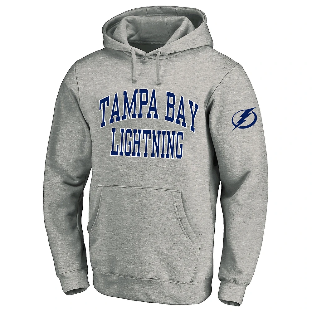 Men's Fanatics Heather Gray Tampa Bay Lightning Big & Tall Fleece Pullover Hoodie