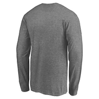 Men's Fanatics  Heather Gray Tampa Bay Lightning Primary Logo Long Sleeve T-Shirt