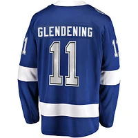 Maillot d'évasion à domicile du Lightning de Tampa Bay Fanatics Luke Glendening pour hommes, bleu