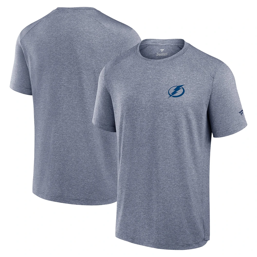 T-shirt technique du Front Office Lightning de Tampa Bay Fanatics pour hommes, bleu marine