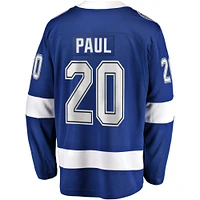 Men's Fanatics Nicholas Paul Blue Tampa Bay Lightning Home Breakaway Player Jersey