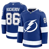 Maillot à domicile bleu premium Nike Fanatics Nikita Kucherov pour homme Tampa Bay Lightning