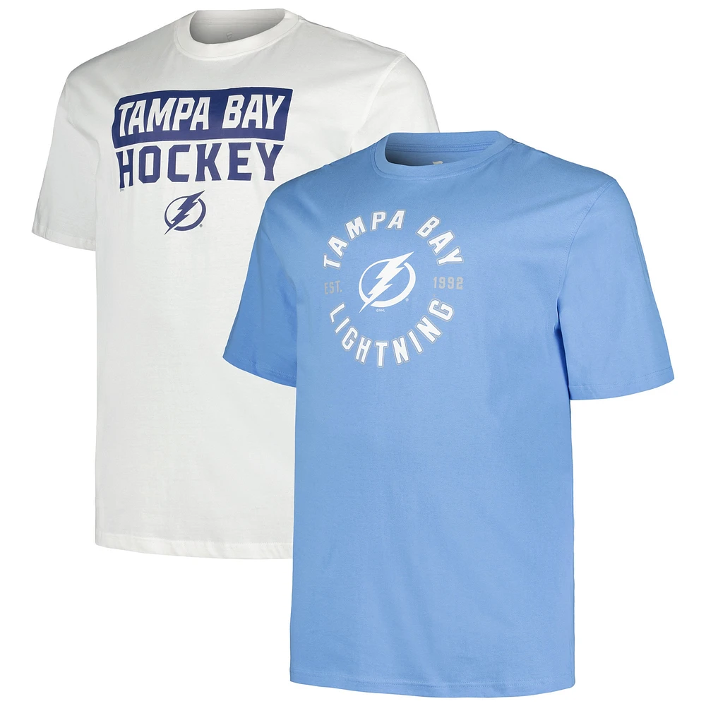 Ensemble de 2 t-shirts Fanatics Tampa Bay Lightning Big & Tall pour hommes