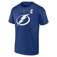 Men's Fanatics Victor Hedman Blue Tampa Bay Lightning Authentic Stack Name & Number T-Shirt