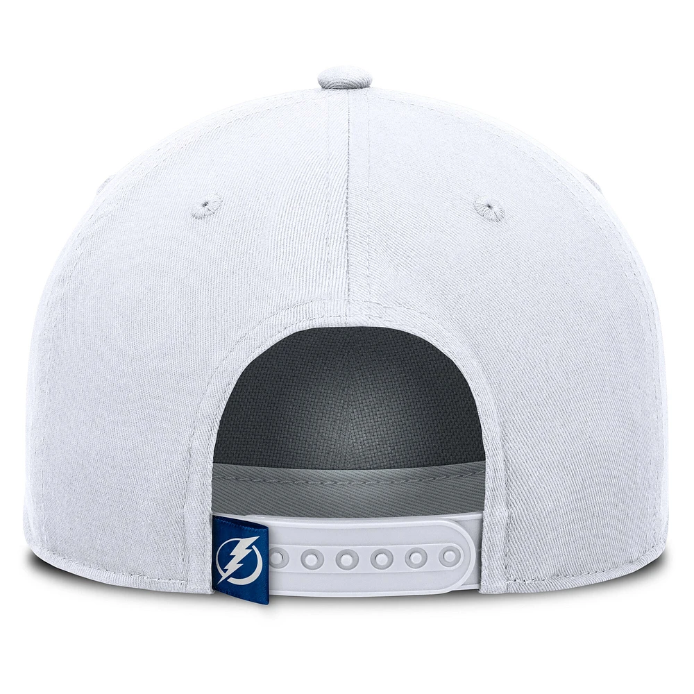 Men's Fanatics White Tampa Bay Lightning Rope A-Frame Adjustable Hat