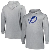 Sweat à capuche gris chiné Tampa Bay Lightning Big & Tall pour hommes