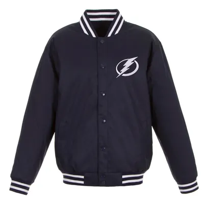 Tampa Bay Lightning JH Design Front Hit Poly Twill Jacket - Navy