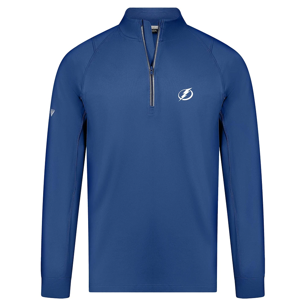 Pull-over zippé quart de tour bleu Tampa Bay Lightning Theory Insignia Core Raglan pour homme Levelwear