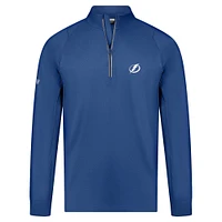 Pull-over zippé quart de tour bleu Tampa Bay Lightning Theory Insignia Core Raglan pour homme Levelwear