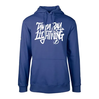 Tampa Bay Lightning Levelwear Podium Graffiti Fleece Pullover Hoodie - Royal