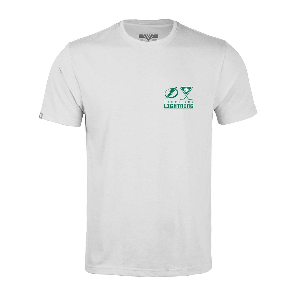 T-shirt blanc Levelwear pour hommes du Lightning de Tampa Bay la Saint-Patrick Richmond