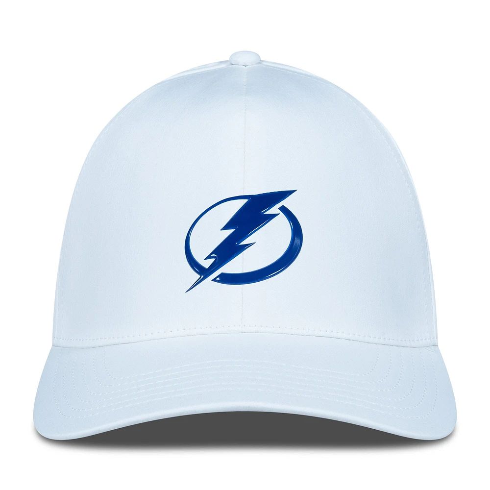 Casquette Zeta Insignia Core Flex blanche pour homme de Levelwear Tampa Bay Lightning