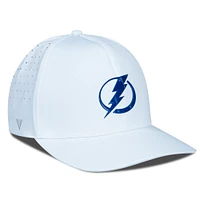 Casquette Zeta Insignia Core Flex blanche pour homme de Levelwear Tampa Bay Lightning