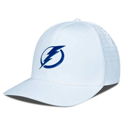 Casquette Zeta Insignia Core Flex blanche pour homme de Levelwear Tampa Bay Lightning