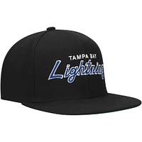 Casquette Snapback Tampa Bay Lightning Core Team Script 2.0 Mitchell & Ness pour hommes