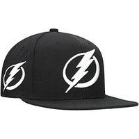 Men's Mitchell & Ness  Black Tampa Bay Lightning Team Snapback Hat